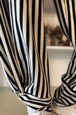 The Sunday Morning Stripe Twist Pant Black Ecru